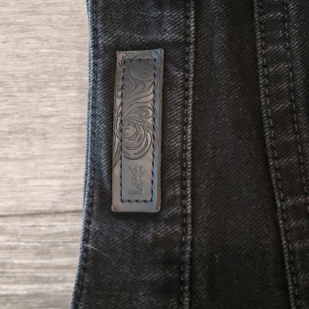 photo-Lee Relaxed Fit Jeans Black Denim Pants Straight Leg Bottoms Petite 12P - Picture 4 of 13